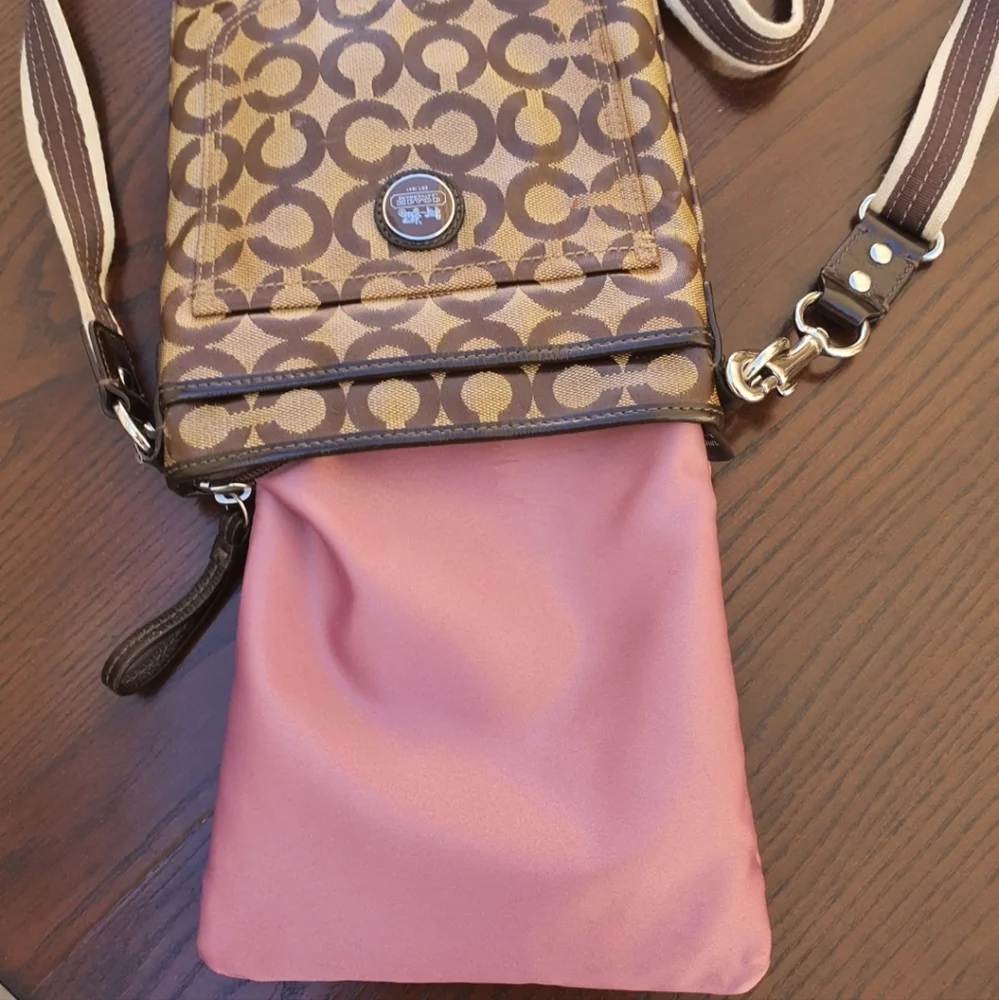 Coach Brown and Tan Crossbody Bag